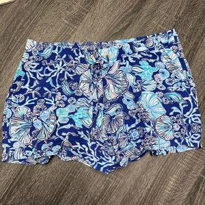 Lilly Pulitzer - Rayon Shorts - Sea print with jellyfish and coral